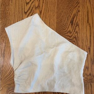 SIR the label Cream One-Shoulder Blouse